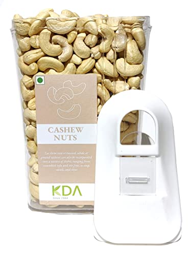 KDA Mangalore Cashew Nuts Whole (Kaju) | Handpicked | Free Easy Flow Container, 600g