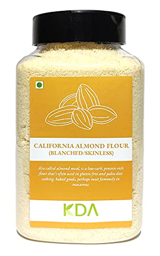 KDA California Almond Flour (Badam Powder) | Blanched | Skinless | Gluten Fee | Keto Friendly, 300g