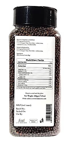 KDA Black Mustard Seeds (Kali Sarson), 200g