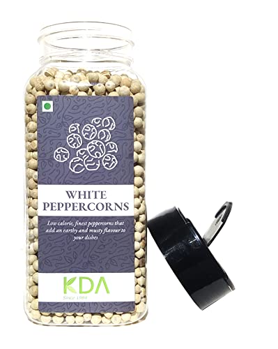 KDA White Peppercorns (White Pepper / Safed Mirch), 175g