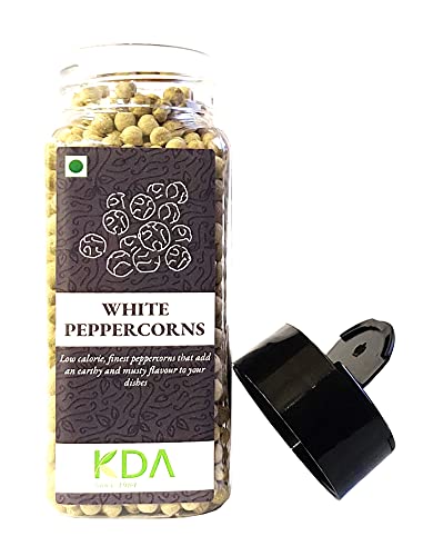 KDA White Peppercorns (White Pepper / Safed Mirch), 90g