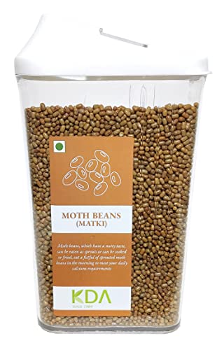 KDA Moth Beans (Matki) | Turkish Gram | Handpicked & Unpolished | Free Easy Flow Container, 750g