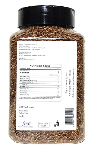 KDA Roasted Flax Seeds (Alsi) | Salted | Ready to Eat | Superfood, 400g