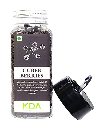 KDA Cubeb Berries (Shital Chini / Kabab Chini) | Cubeb Pepper | Tailed Pepper, 50g