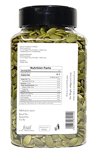 KDA Raw Pumpkin Seeds | Unsalted | Ready to Eat | Superfood, 400g