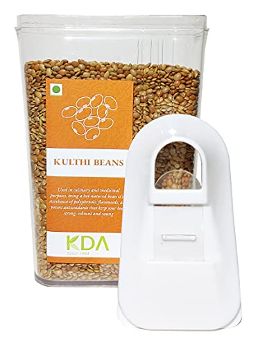 KDA Kulthi Beans (Kulthi Dal) | Horse Gram | Most Protein-Rich Lentil | Handpicked & Unpolished | Free Easy Flow Container, 750g