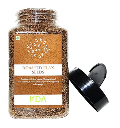 KDA Roasted Flax Seeds (Alsi) | Salted | Ready to Eat | Superfood, 400g