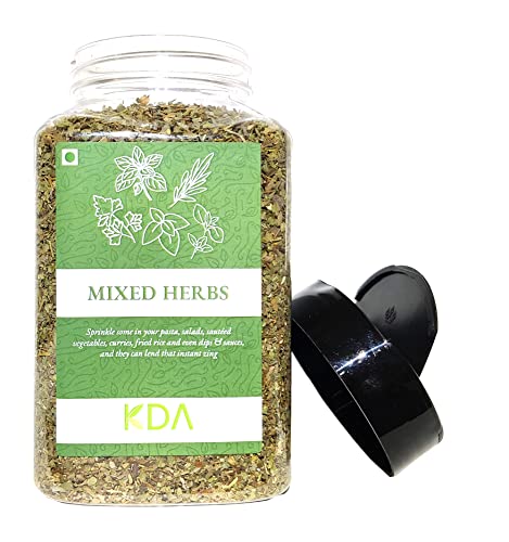 KDA Mixed Herbs | Exotic Blend of Oregano, Rosemary, Marjoram, Basil, Thyme, Parsley & Sage, 150g