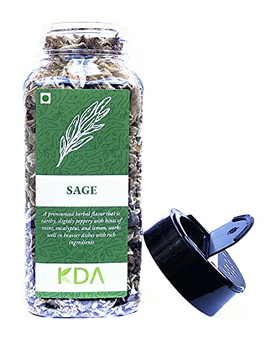 KDA Dried Sage Leaves | Aromatic Herb, 25g