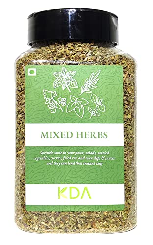 KDA Mixed Herbs | Exotic Blend of Oregano, Rosemary, Marjoram, Basil, Thyme, Parsley & Sage, 150g