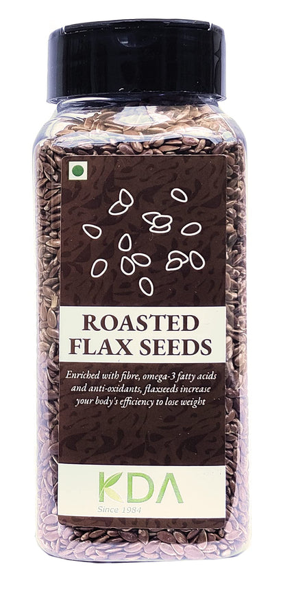 KDA Roasted Flax Seeds (Alsi) | Salted | Ready to Eat | Superfood, 150g