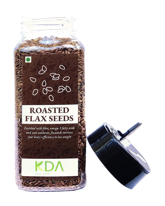 KDA Roasted Flax Seeds (Alsi) | Salted | Ready to Eat | Superfood, 150g